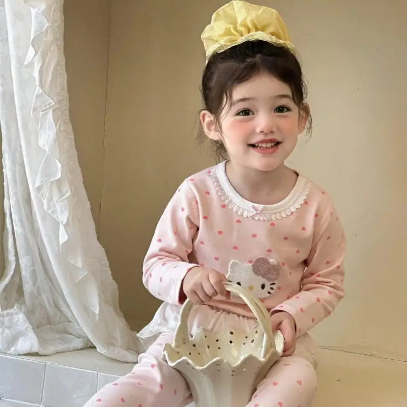 Sanrio Kuromi Girls Cotton Pajamas Sets Hello Kitty Kids Cartoon Kawaii Leisure Wear Four Seasons Family Clothing Underwear New
Sanrio Kuromi Girls Cotton Pajamas Sets Hello Kitty Kids Cartoon Kawaii Leisure Wear Four Seasons Family Clothing Underwear New