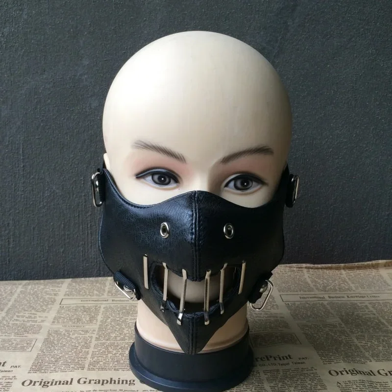 Punk leather mask Hannibal nightclub performance rivet mask personality motorcycle rock non-mainstream mask man
Punk leather mask Hannibal nightclub performance rivet mask personality motorcycle rock non-mainstream mask man