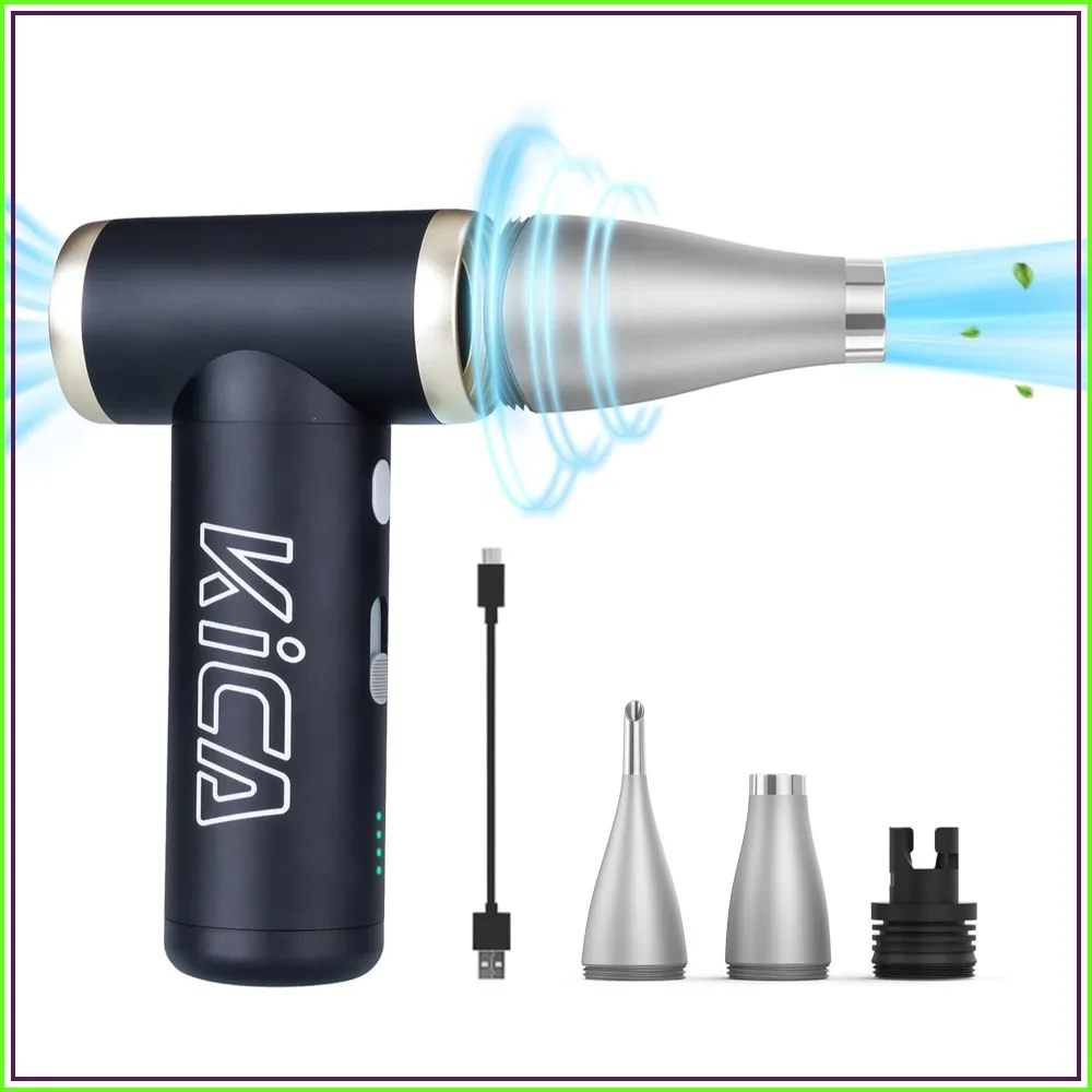 117000 RPM Electric Air Duster - 65 MPH Portable Turbo Fan, Aluminum Alloy, Stepless Speed, Cordless for PC Keyboard Car Detailing Camping
117000 RPM Electric Air Duster - 65 MPH Portable Turbo Fan, Aluminum Alloy, Stepless Speed, Cordless for PC Keyboard Car Detailing Camping