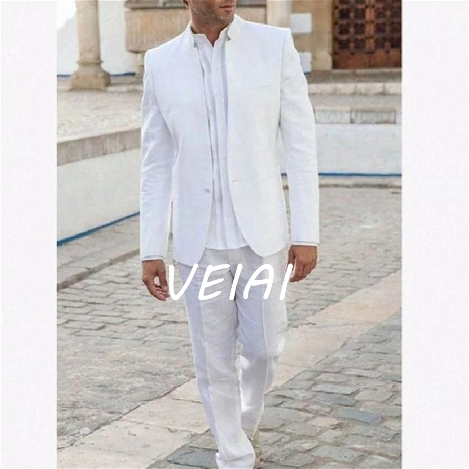 Latest Coat Pant Designs White Men Suit Stand Collar Simple Tuxedos Vintage Mens Suits For Wedding Slim Summer (Jacket+pants)
Latest Coat Pant Designs White Men Suit Stand Collar Simple Tuxedos Vintage Mens Suits For Wedding Slim Summer (Jacket+pants)
