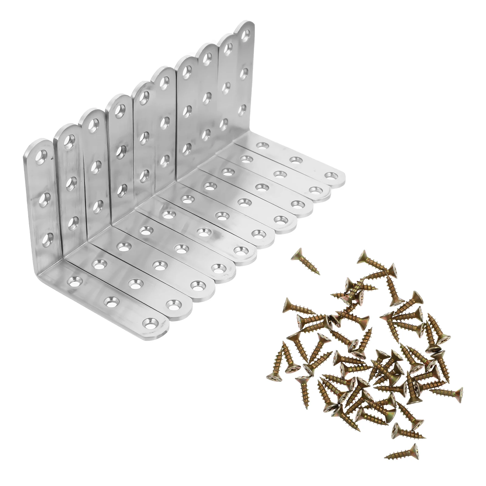 Stainless Steel Corner Code Shaped Bracket Furniture Supporter Square Chair Fixed Desk Fixing Tool Silver Plate Office
Stainless Steel Corner Code Shaped Bracket Furniture Supporter Square Chair Fixed Desk Fixing Tool Silver Plate Office