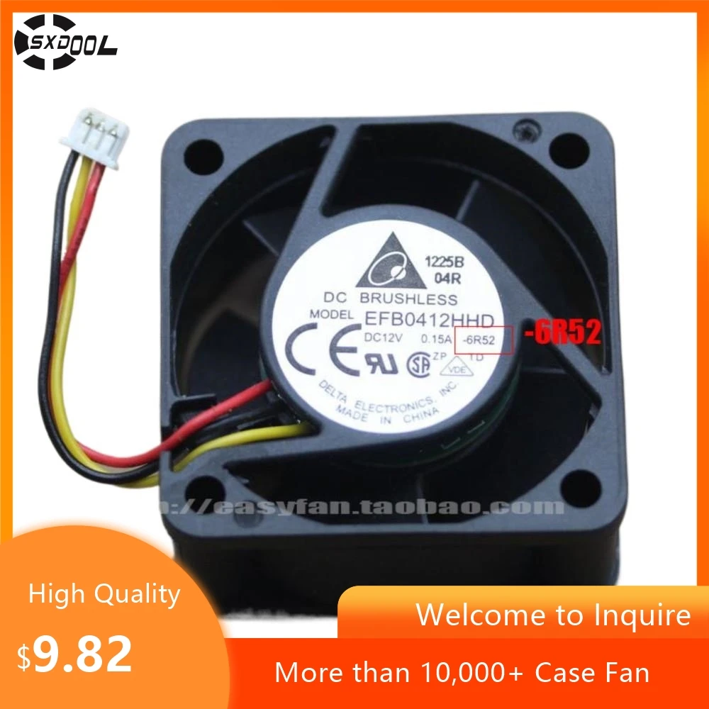 40mm Fan for Delta EFB0412HHD -6R54 6R52 6R53 4CM 12V 0.20A Switch Power Cooling Fan 4020 40x40x20mm Cooler
40mm Fan for Delta EFB0412HHD -6R54 6R52 6R53 4CM 12V 0.20A Switch Power Cooling Fan 4020 40x40x20mm Cooler