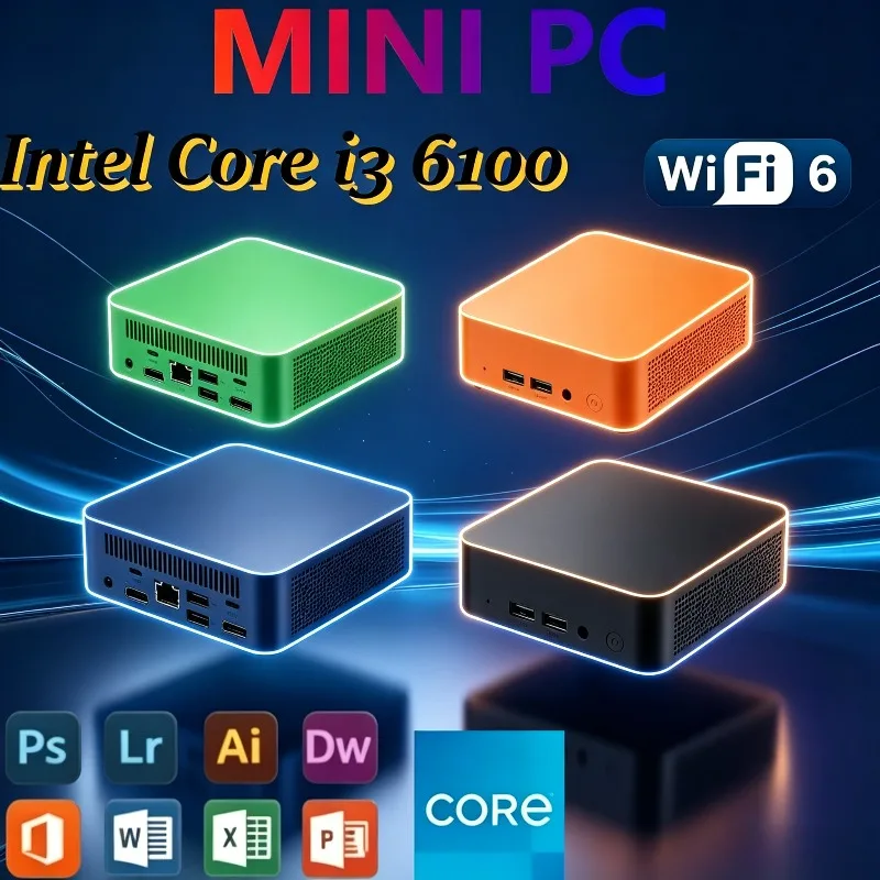 Slim Compact 2026 Mini PC 16GB RAM 1/2TB SSD Intel Core i3 6100 Small Pocket Computer WIFI6 BT5.2 4K Desktop PC Gaming Computer
Slim Compact 2026 Mini PC 16GB RAM 1/2TB SSD Intel Core i3 6100 Small Pocket Computer WIFI6 BT5.2 4K Desktop PC Gaming Computer