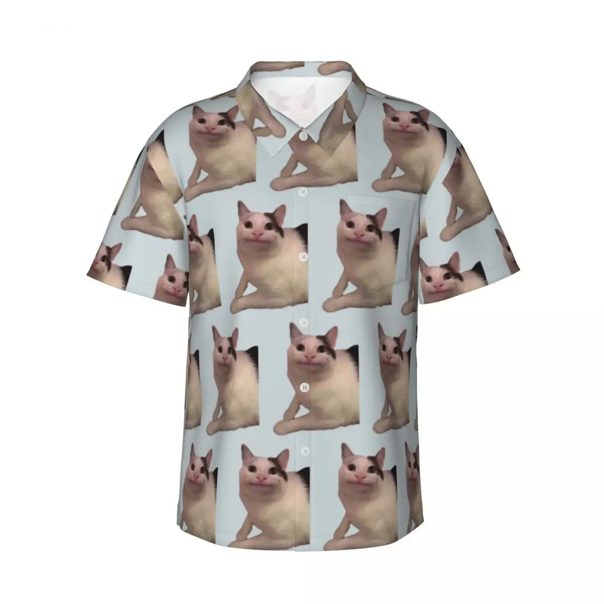 Beluga Cat Men's Shirts Hawaiian Short Sleeve Shirt Funny Lapel Tops for Summer Beach
Beluga Cat Men's Shirts Hawaiian Short Sleeve Shirt Funny Lapel Tops for Summer Beach