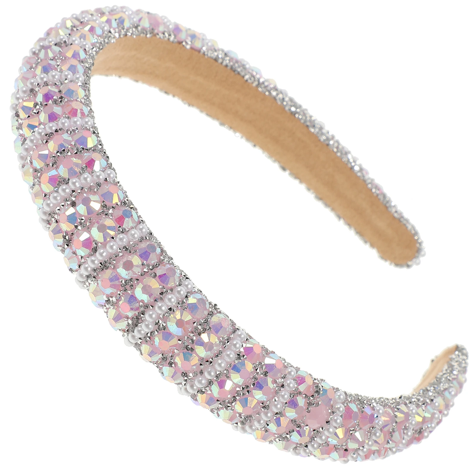 Rhinestone Headband Pink Crystal Sponge Full Drill Baroque Women Hairbands Non Slip Comfortable Short Curly Wavy Hair Washing
Rhinestone Headband Pink Crystal Sponge Full Drill Baroque Women Hairbands Non Slip Comfortable Short Curly Wavy Hair Washing