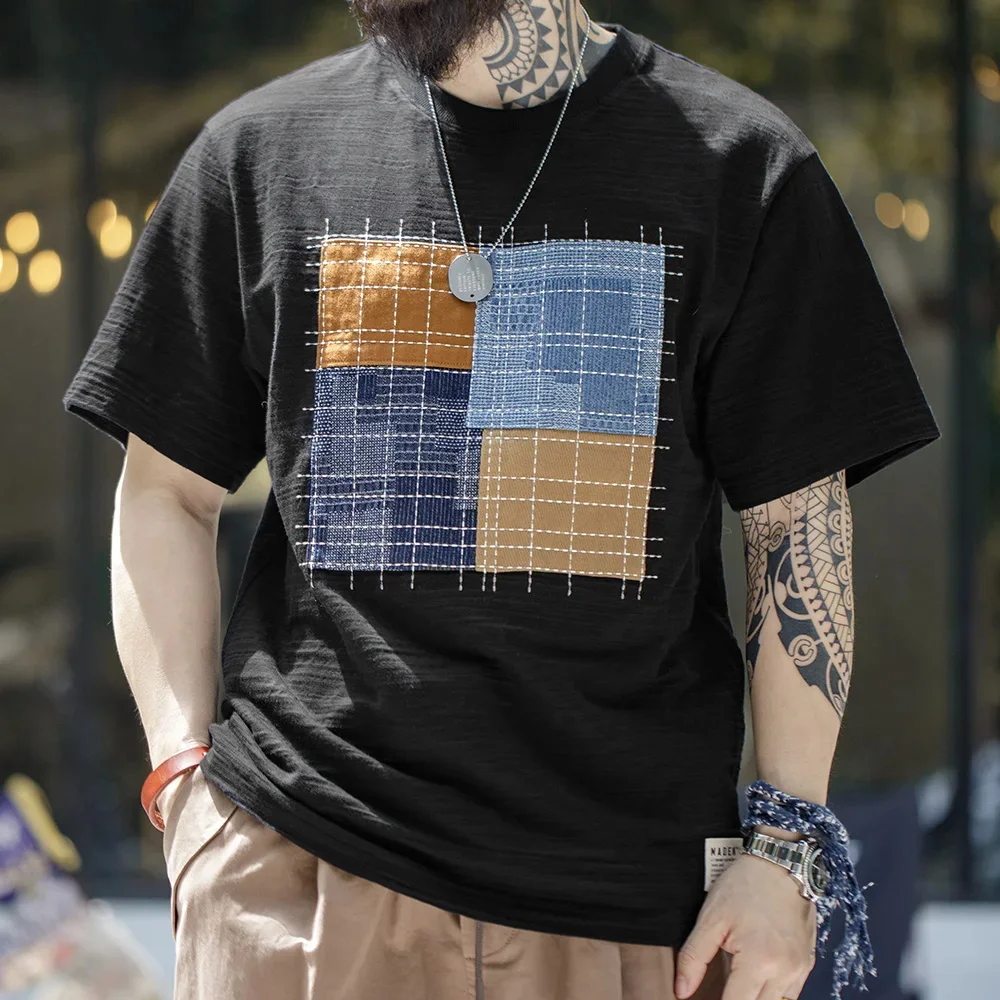 Maden Summer Japanese Vintage Breathable Bamboo Joint 100% Pure Cotton T-shirt Square Irregular Splice Short Sleeve Men's Tops
Maden Summer Japanese Vintage Breathable Bamboo Joint 100% Pure Cotton T-shirt Square Irregular Splice Short Sleeve Men's Tops