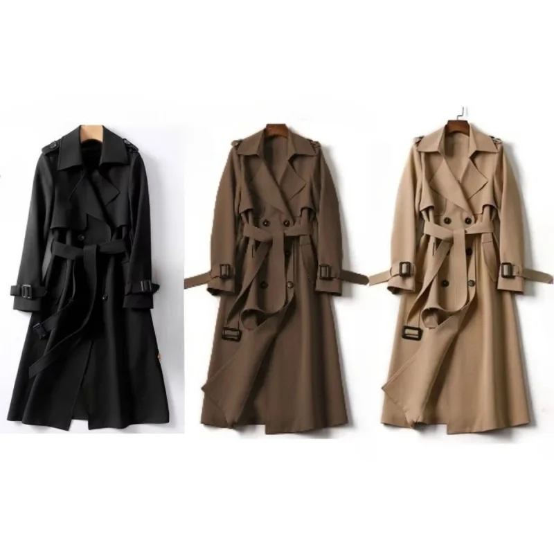 Женский длинный плащ с длинными рукавами и отложным воротником на шнуровке на пуговицах, однотонные офисные уличные куртки с карманами
Женский длинный плащ с длинными рукавами и отложным воротником на шнуровке на пуговицах, однотонные офисные уличные куртки с карманами