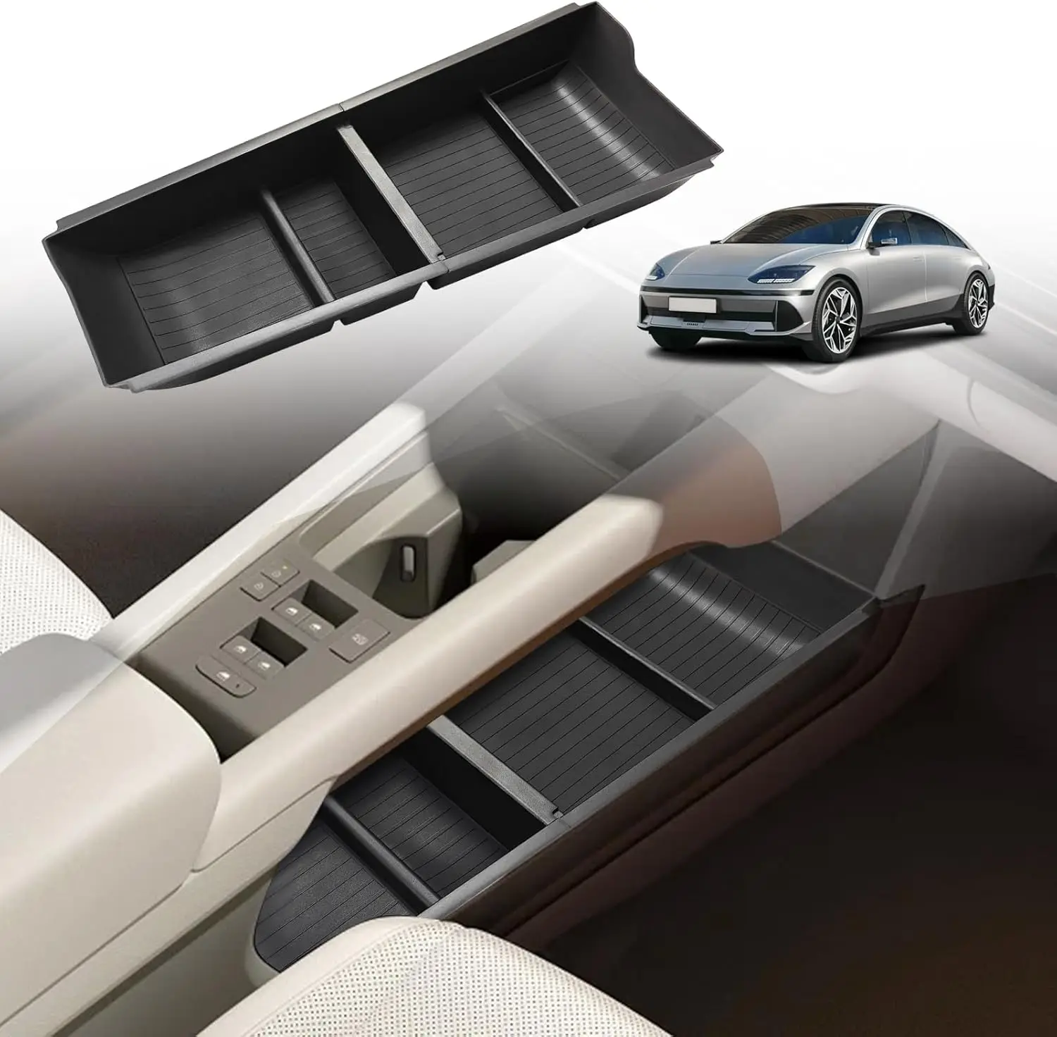 for Hyundai Ioniq6 Lower Center Console Organizer Tray Storage Box Armrest Accessories ABS Material accessories 2023 2024
for Hyundai Ioniq6 Lower Center Console Organizer Tray Storage Box Armrest Accessories ABS Material accessories 2023 2024