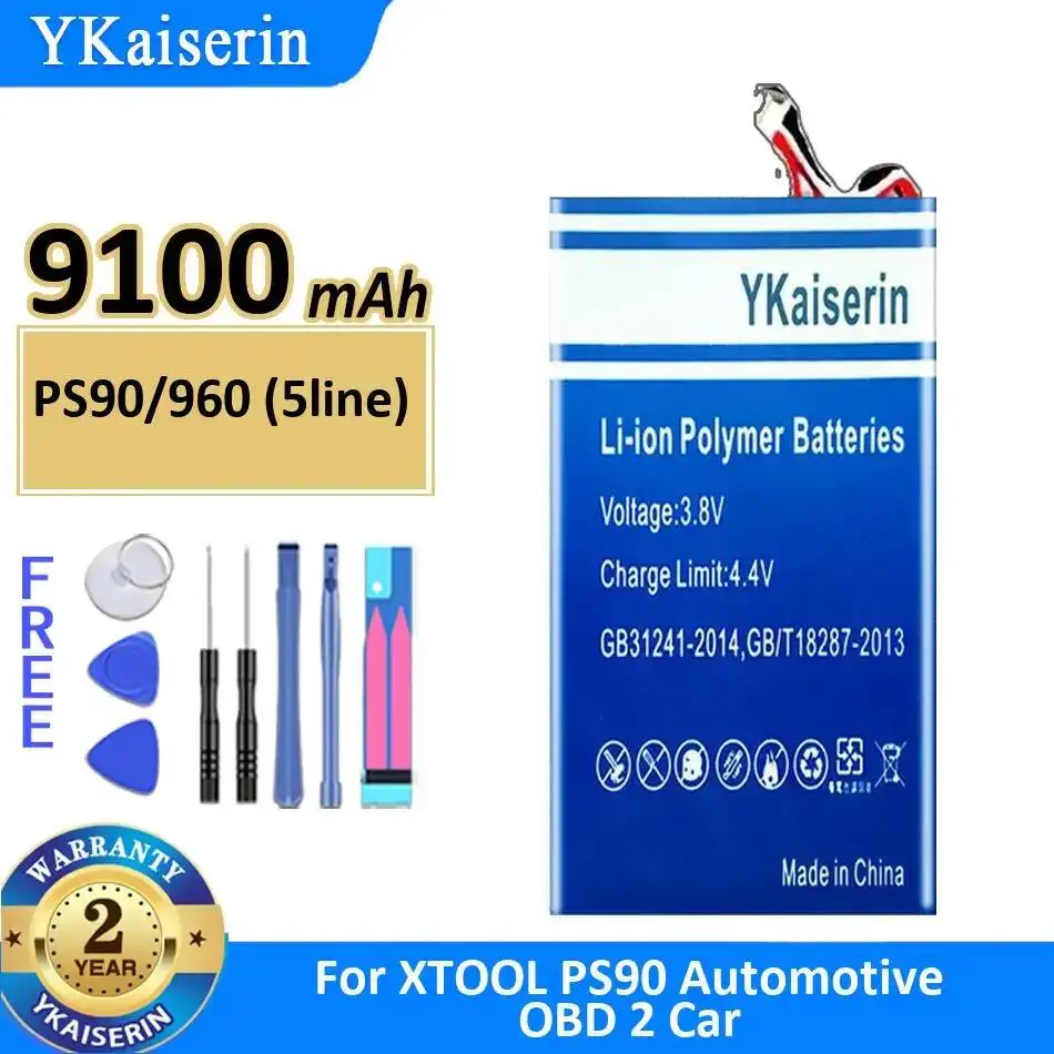 PS90 960 5line Automotive Diagnostic Tool Battery Long-Lasting 9100mAh For Xtool PS90 Automotive Obd 2 Car
PS90 960 5line Automotive Diagnostic Tool Battery Long-Lasting 9100mAh For Xtool PS90 Automotive Obd 2 Car