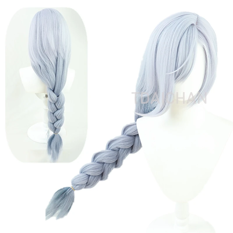 CosplayGame Genshin Impact Shenhe Cosplay Wig Blue White Color Long Braids Headwear Heat Resistant Synthetic Hair 100cm
CosplayGame Genshin Impact Shenhe Cosplay Wig Blue White Color Long Braids Headwear Heat Resistant Synthetic Hair 100cm