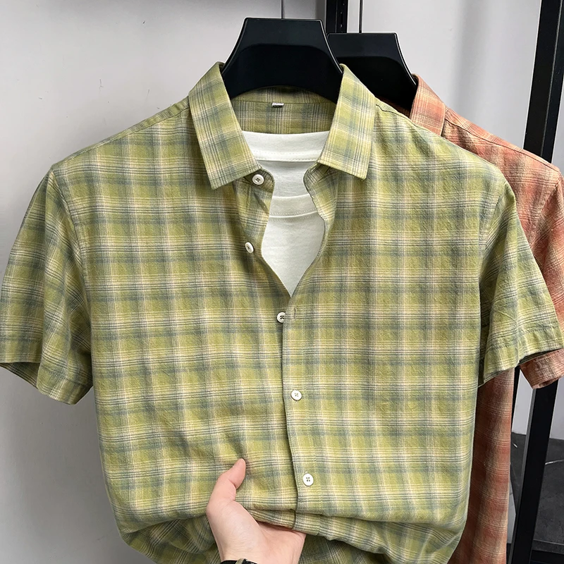 Checkered Shirt Men's Short Sleeved Summer New Loose Casual Breathable Shirt Fashion Trend Men's Clothing
Checkered Shirt Men's Short Sleeved Summer New Loose Casual Breathable Shirt Fashion Trend Men's Clothing