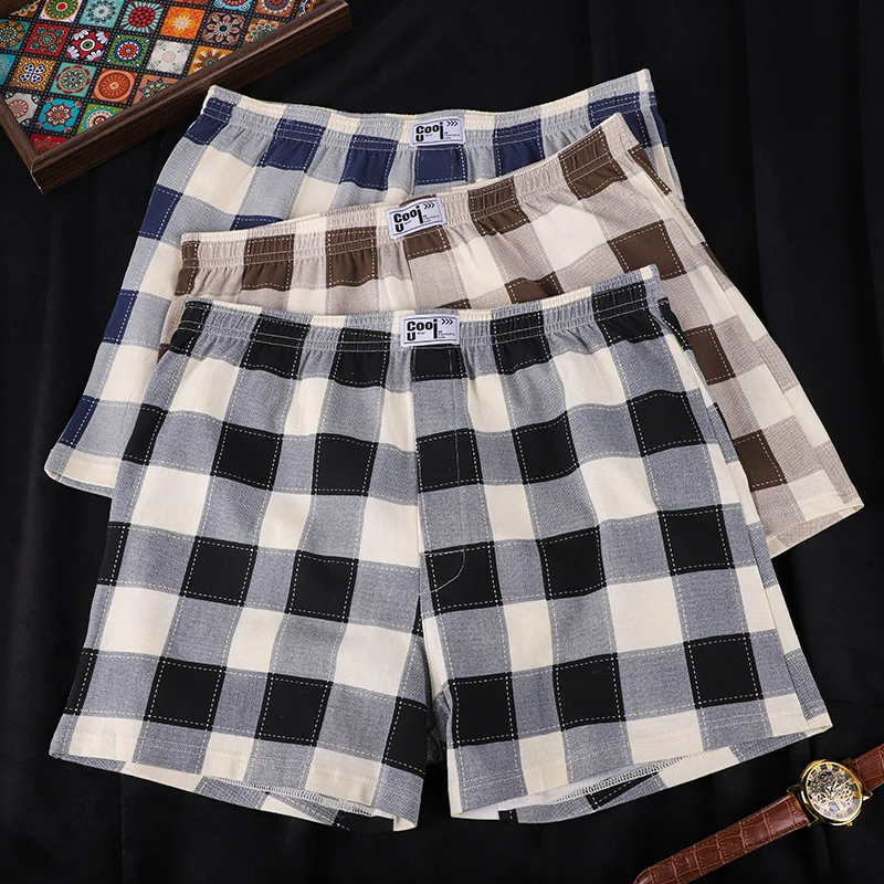3-Pack Men's Plaid Boxer Shorts, Cotton Loose Fit Boxers, Breathable Casual Lounge Shorts for Men, Big Size
3-Pack Men's Plaid Boxer Shorts, Cotton Loose Fit Boxers, Breathable Casual Lounge Shorts for Men, Big Size