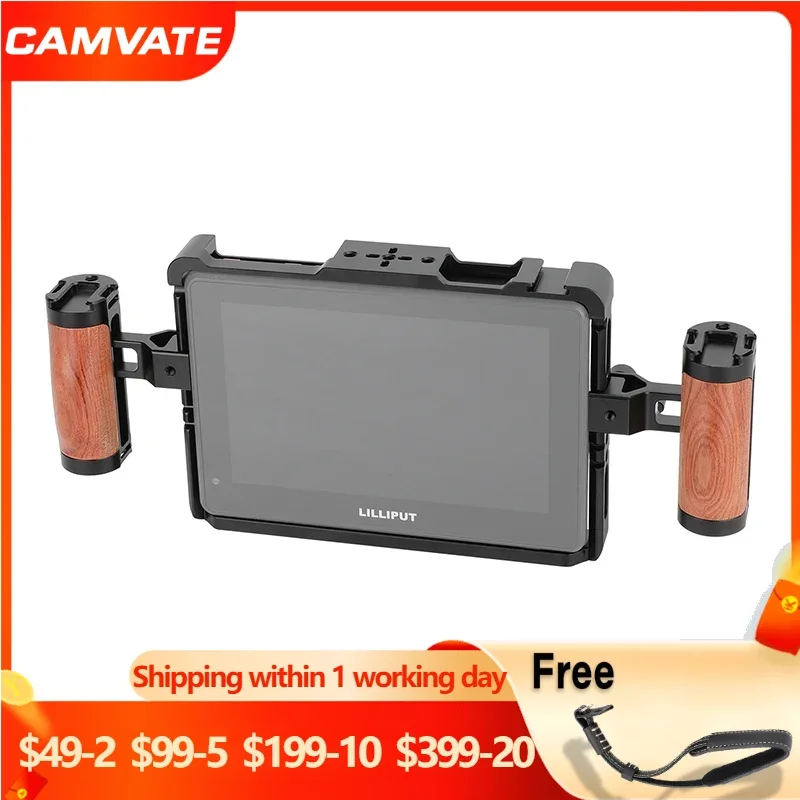 CAMVATE полный монитор клетка Риг для Lilliput HT7S 7 "4K с деревянными ручками НАТО верхняя башмак для фотографий фотовспышки микрофоны
CAMVATE полный монитор клетка Риг для Lilliput HT7S 7 "4K с деревянными ручками НАТО верхняя башмак для фотографий фотовспышки микрофоны