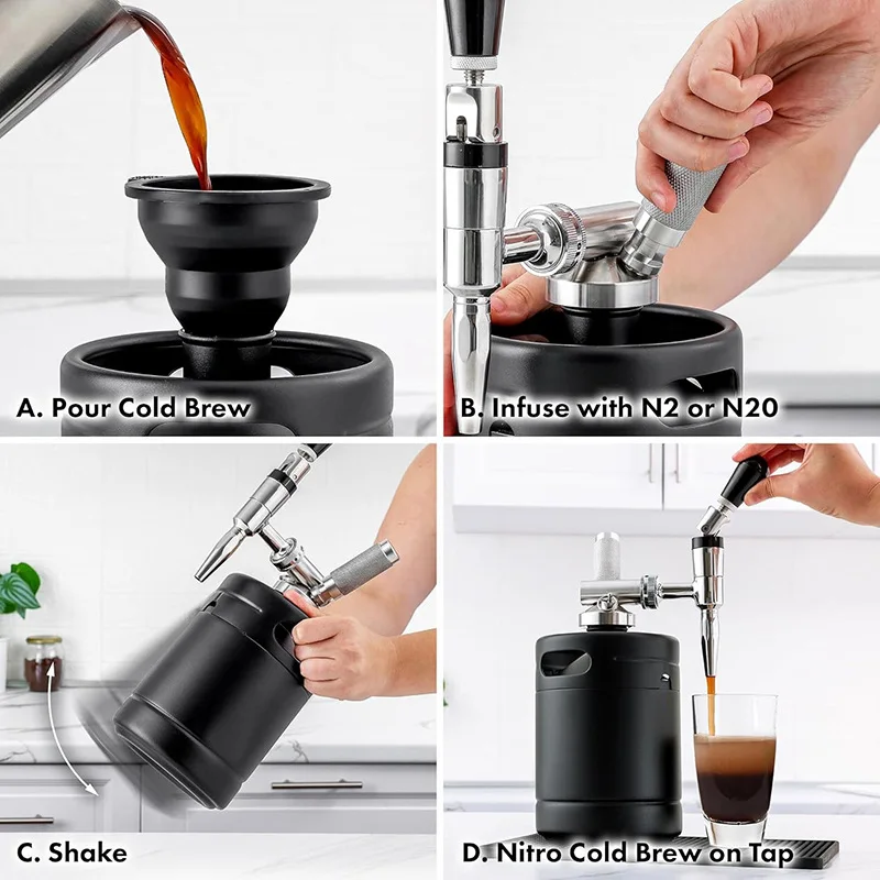 2L Nitrogen Coffee Bottle Cold Brew Pot Pure Nitrogen Coffee Pot Small Steel Cylinder N2
2L Nitrogen Coffee Bottle Cold Brew Pot Pure Nitrogen Coffee Pot Small Steel Cylinder N2