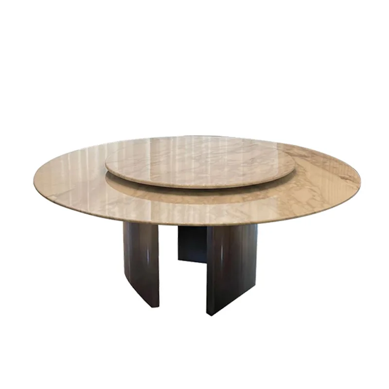 Light luxury jazz white natural marble round dining table 1.8m large flat floor
Light luxury jazz white natural marble round dining table 1.8m large flat floor