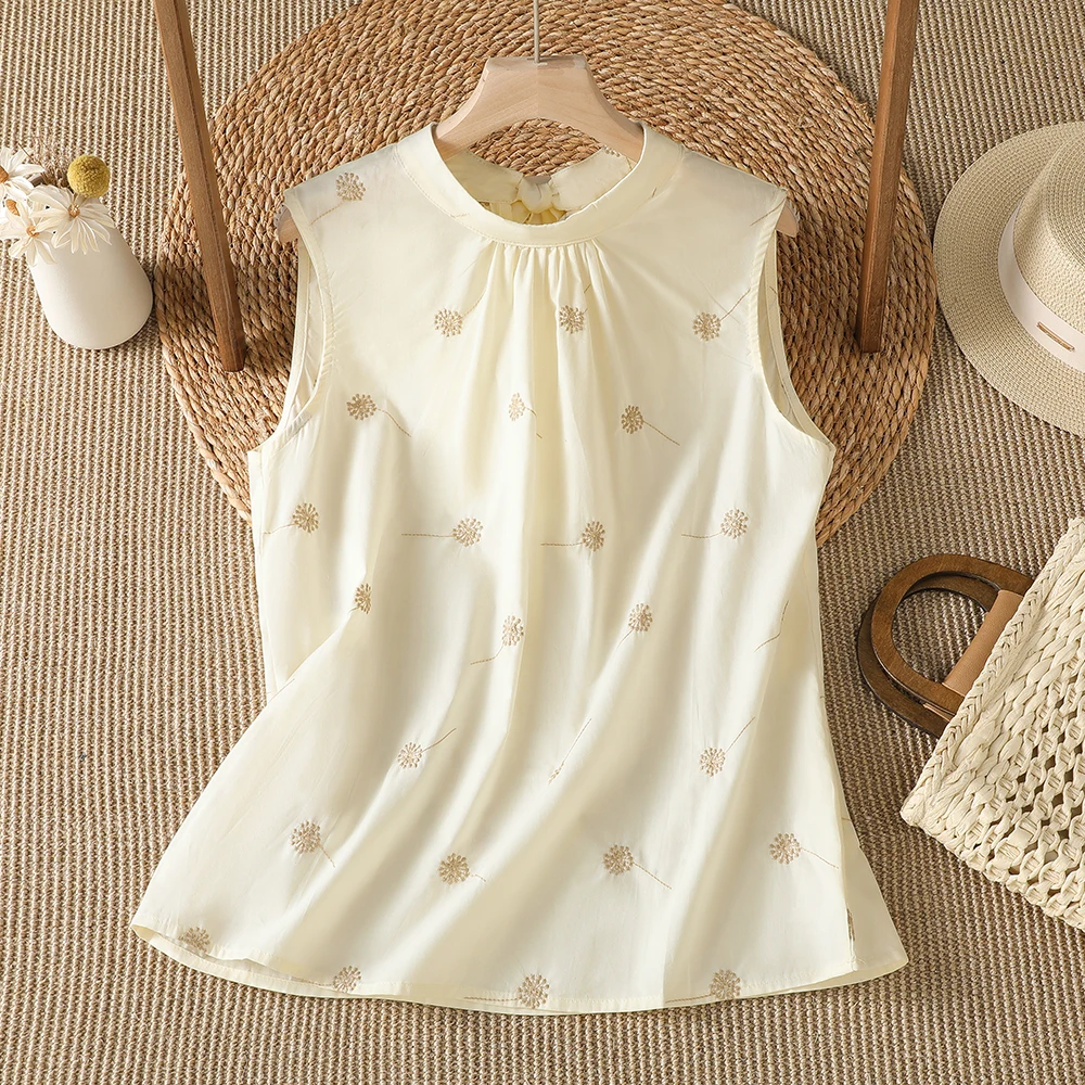 Loose Women's Summer 2026 Embroidered Sleeveless Top Overhead Vest Big Size Heavy Work Artistic Style Comfortable Cotton Shirt
Loose Women's Summer 2026 Embroidered Sleeveless Top Overhead Vest Big Size Heavy Work Artistic Style Comfortable Cotton Shirt