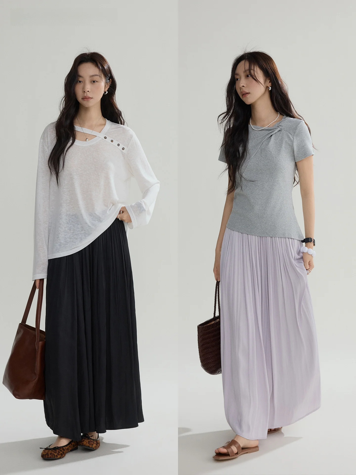Elegant Minimalist Casual Women's Midi Skirt Summer High Waist Straight Cut Loose Fit Polyester Fabric Gored Skirts
Elegant Minimalist Casual Women's Midi Skirt Summer High Waist Straight Cut Loose Fit Polyester Fabric Gored Skirts