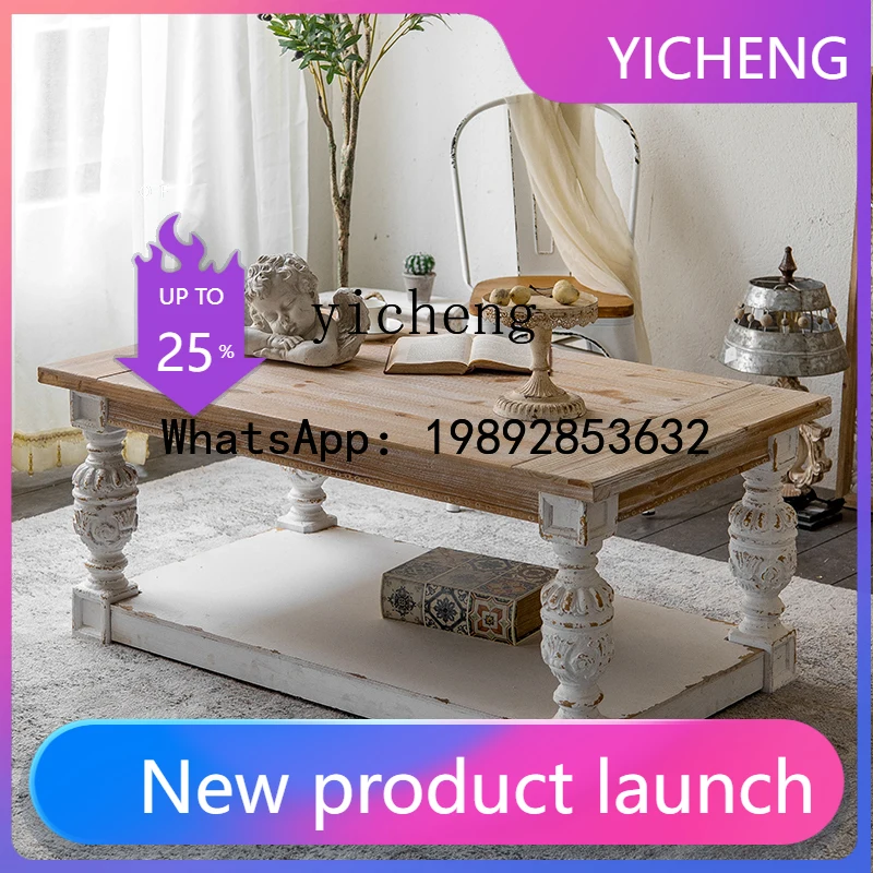 retro coffee table solid wood square Roman column style B & B living room creative office tea table
retro coffee table solid wood square Roman column style B & B living room creative office tea table