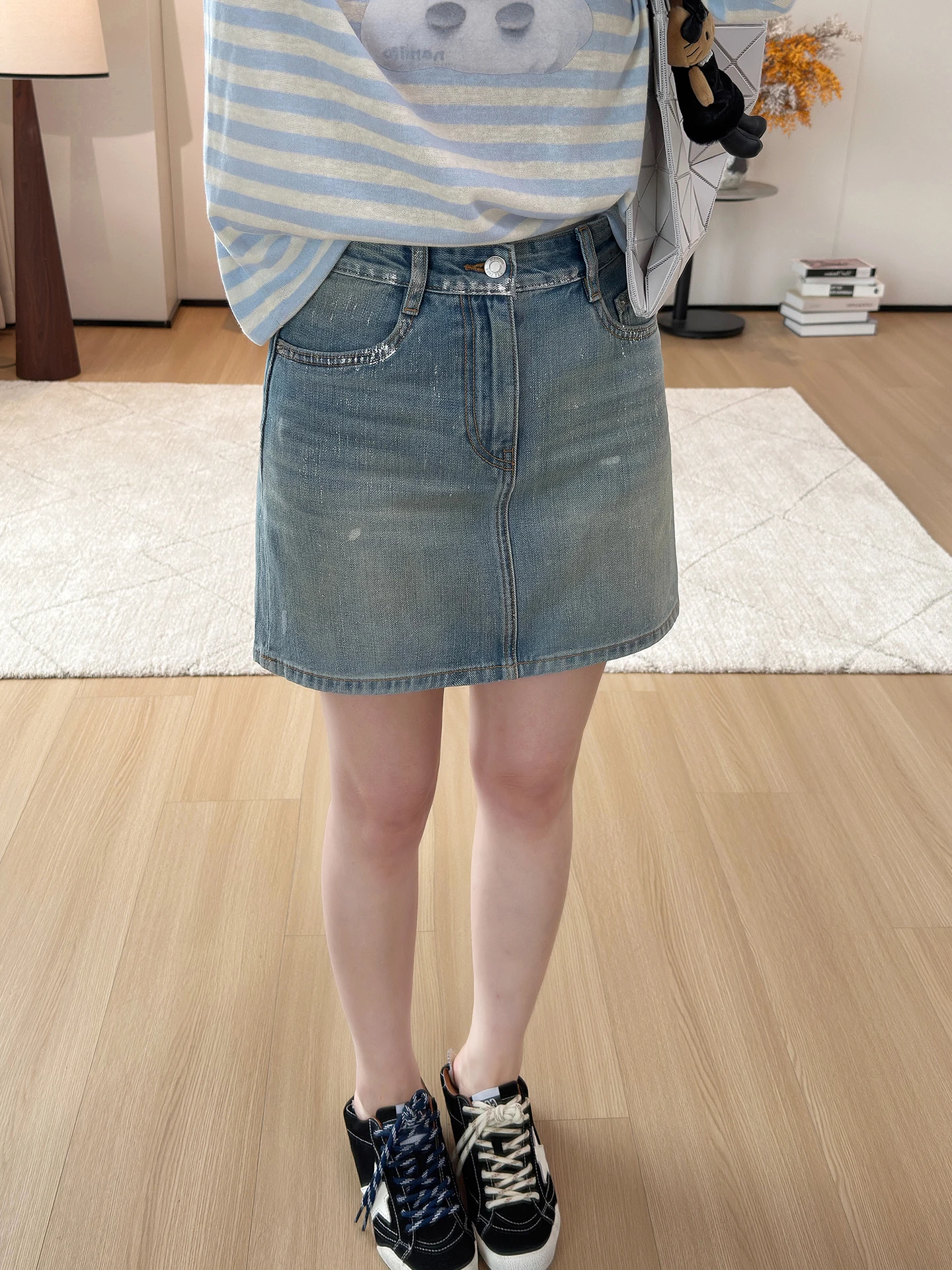 Qin Lan Retro Blue High Waist Denim Skirt Women's Summer Slimming A-Line Half Skirt Versatile Bodycon Skirt
Qin Lan Retro Blue High Waist Denim Skirt Women's Summer Slimming A-Line Half Skirt Versatile Bodycon Skirt