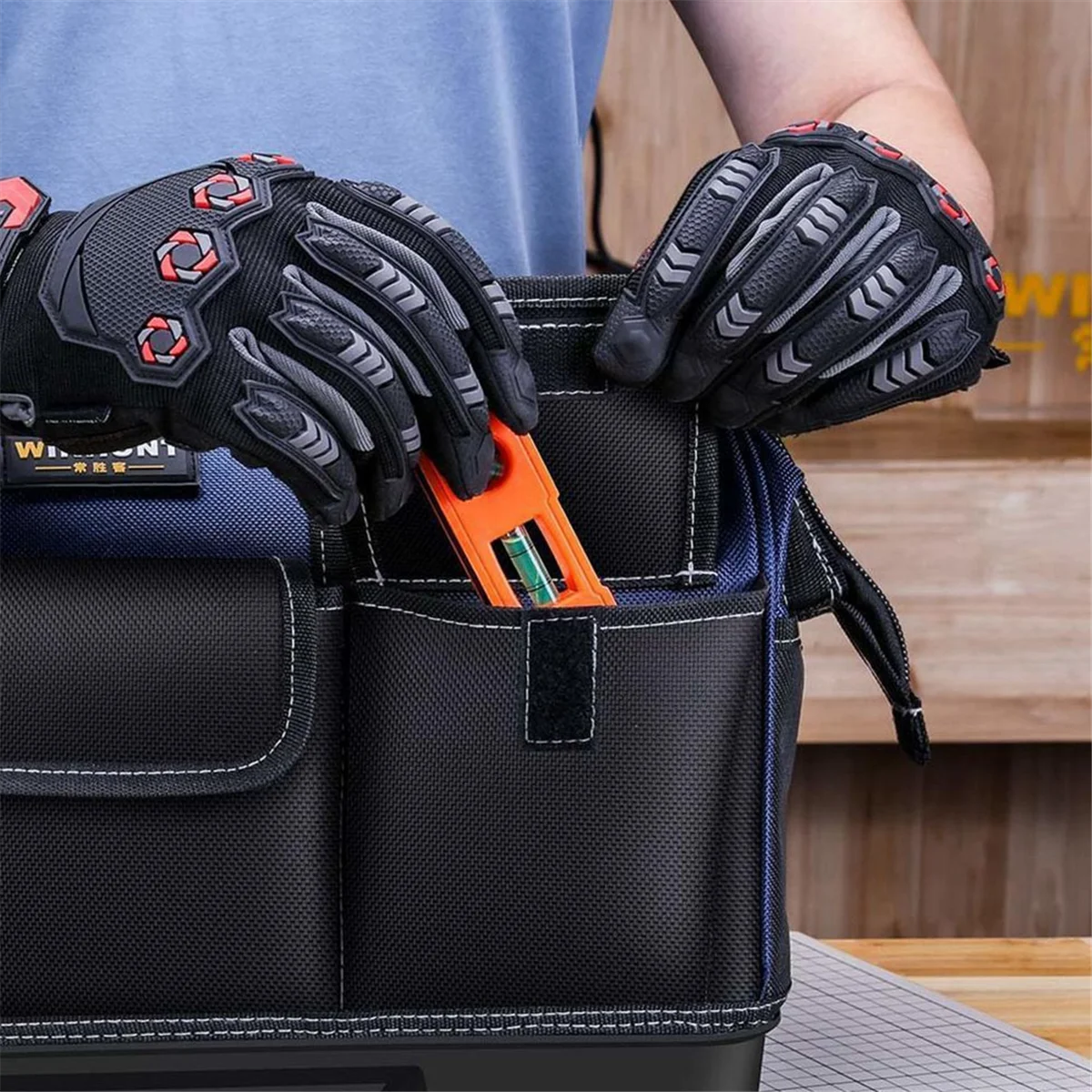 UNSAI 16Inch Electrician Tool Bag Multifunctional Tool Bags Oxford Cloth Electrician Bags Waterproof and Wear-Resi
UNSAI 16Inch Electrician Tool Bag Multifunctional Tool Bags Oxford Cloth Electrician Bags Waterproof and Wear-Resi
