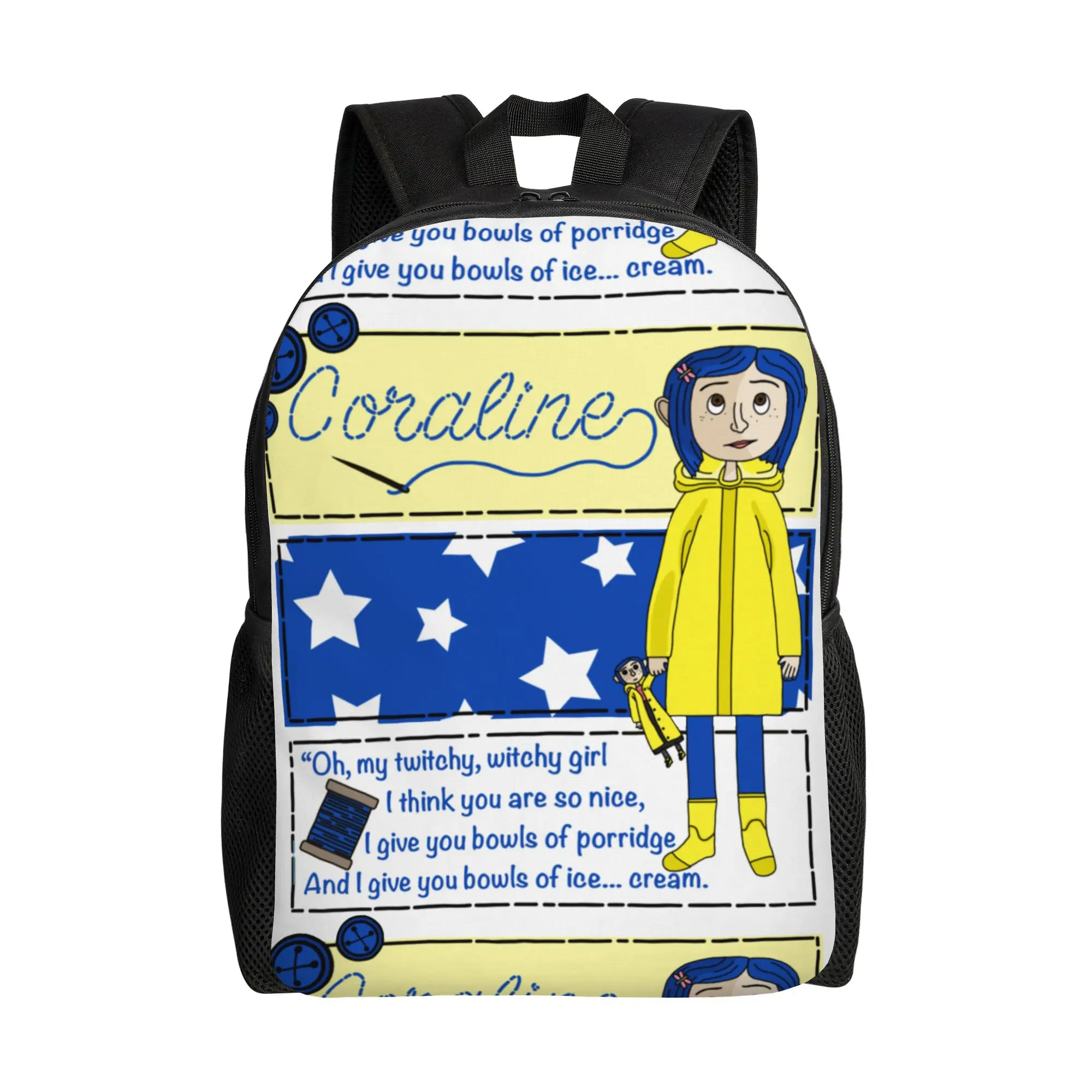 Coraline Backpack for Men Women Cool Student Work Daypack Movie Laptop Computer Canvas Bags Lightweight
Coraline Backpack for Men Women Cool Student Work Daypack Movie Laptop Computer Canvas Bags Lightweight