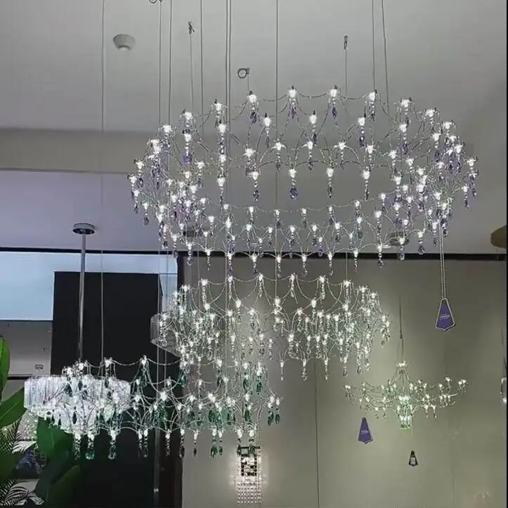 Modern Minimalist Crystal Chandelier Grand Hall Italian Luxury High-end Light Cube Firefly Chandelier Fixture Indoor Home Decor
Modern Minimalist Crystal Chandelier Grand Hall Italian Luxury High-end Light Cube Firefly Chandelier Fixture Indoor Home Decor