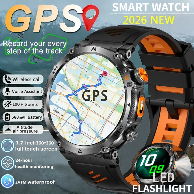 Военные умные часы HT42 с GPS, AMOLED-экраном 1,7 дюйма, компасом, водонепроницаемостью 3ATM, трекером для плавания и фитнеса, аккумулятором 850 мАч и фонариком
Военные умные часы HT42 с GPS, AMOLED-экраном 1,7 дюйма, компасом, водонепроницаемостью 3ATM, трекером для плавания и фитнеса, аккумулятором 850 мАч и фонариком