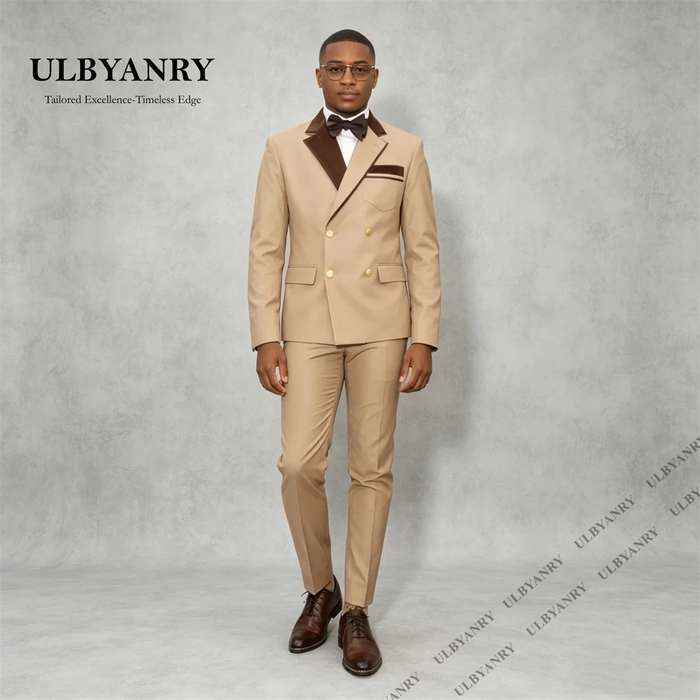 ULBYANRY Color Play Double Breasted Men's Suit Set, Two Pieces Formal Suit Attires, Jacket Pants, Regular Fitting Evening Tuxedo
ULBYANRY Color Play Double Breasted Men's Suit Set, Two Pieces Formal Suit Attires, Jacket Pants, Regular Fitting Evening Tuxedo
