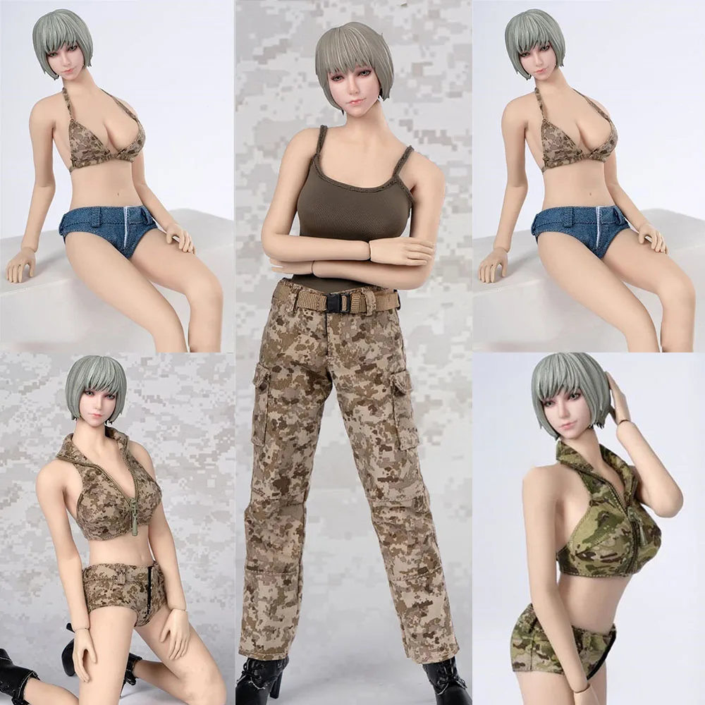 1/6 Women Soldier Vest Sexy Crop Tops Denim Shorts Camouflage Trousers Battle Suit For 12" Action Figure Model
1/6 Women Soldier Vest Sexy Crop Tops Denim Shorts Camouflage Trousers Battle Suit For 12" Action Figure Model