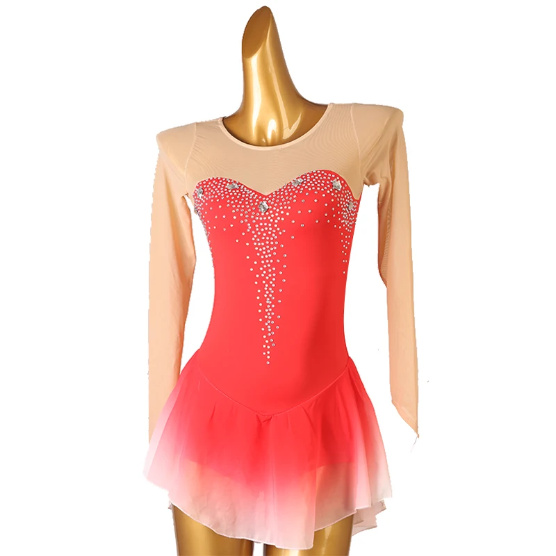 Kids Girls Long Sleeve Rhinestone Figure Skating Dress Patchwork Ballet Gymnastics Dance Leotard Dress Women Performance Clothes
Kids Girls Long Sleeve Rhinestone Figure Skating Dress Patchwork Ballet Gymnastics Dance Leotard Dress Women Performance Clothes