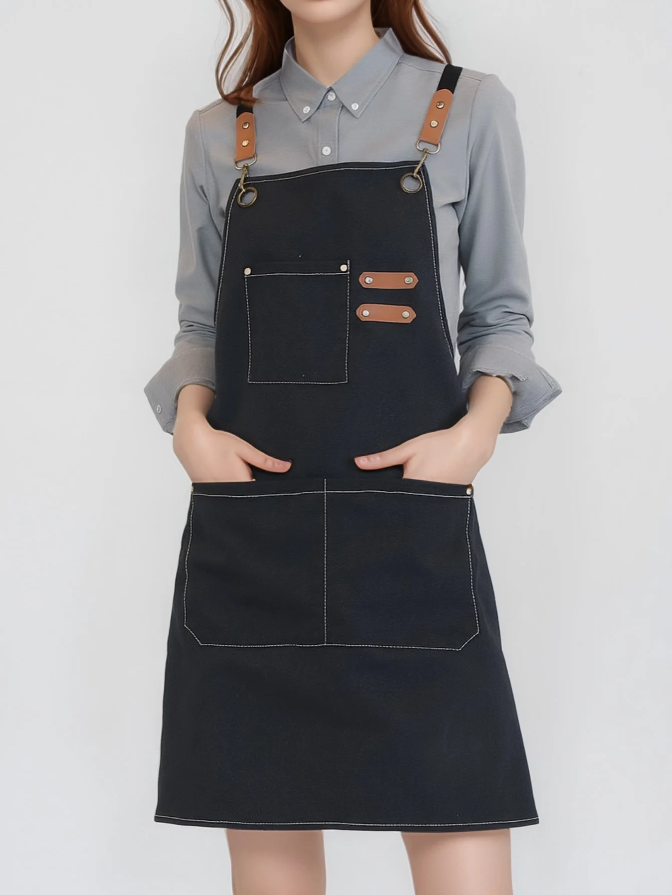 1 chef's apron, thick canvas apron for men, with large pockets storage bag, kitchen restaurant café work apron for ladies
1 chef's apron, thick canvas apron for men, with large pockets storage bag, kitchen restaurant café work apron for ladies