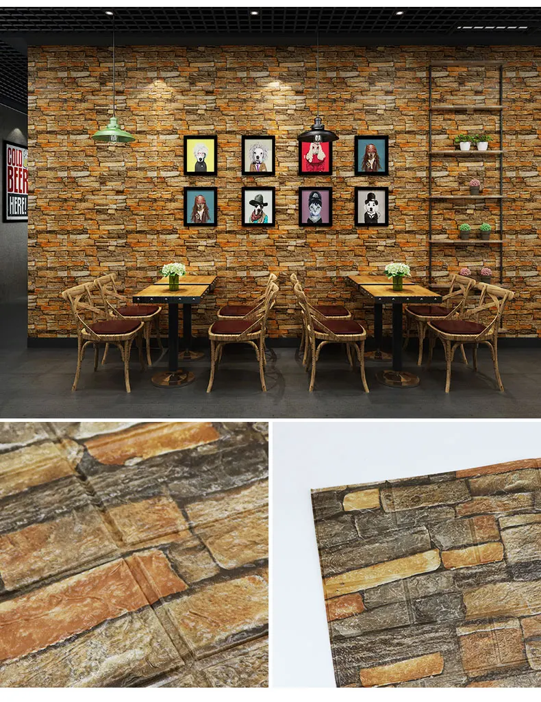 10pcs/bag PVC Self-adhesive Wallpaper Brick 3D Wall Sticker Waterproof Wall Titles Wall Decor Peel and Stick
10pcs/bag PVC Self-adhesive Wallpaper Brick 3D Wall Sticker Waterproof Wall Titles Wall Decor Peel and Stick