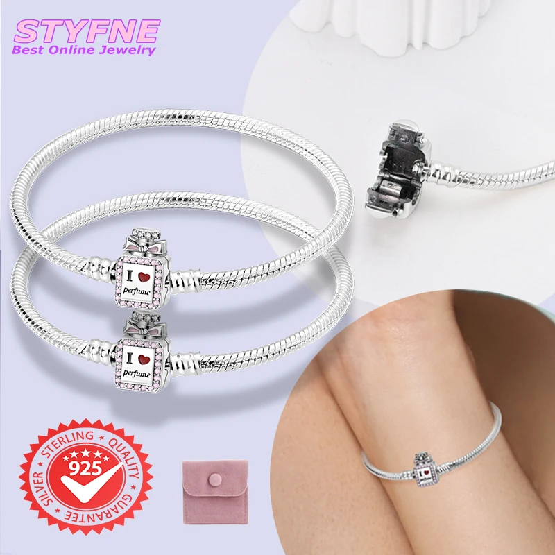 925 Sterling Silver Perfume Bottle Snake Bone Charm Bracelet fit Beads Charms Dangle Pendants Fine Jewelry for Women Girls
925 Sterling Silver Perfume Bottle Snake Bone Charm Bracelet fit Beads Charms Dangle Pendants Fine Jewelry for Women Girls