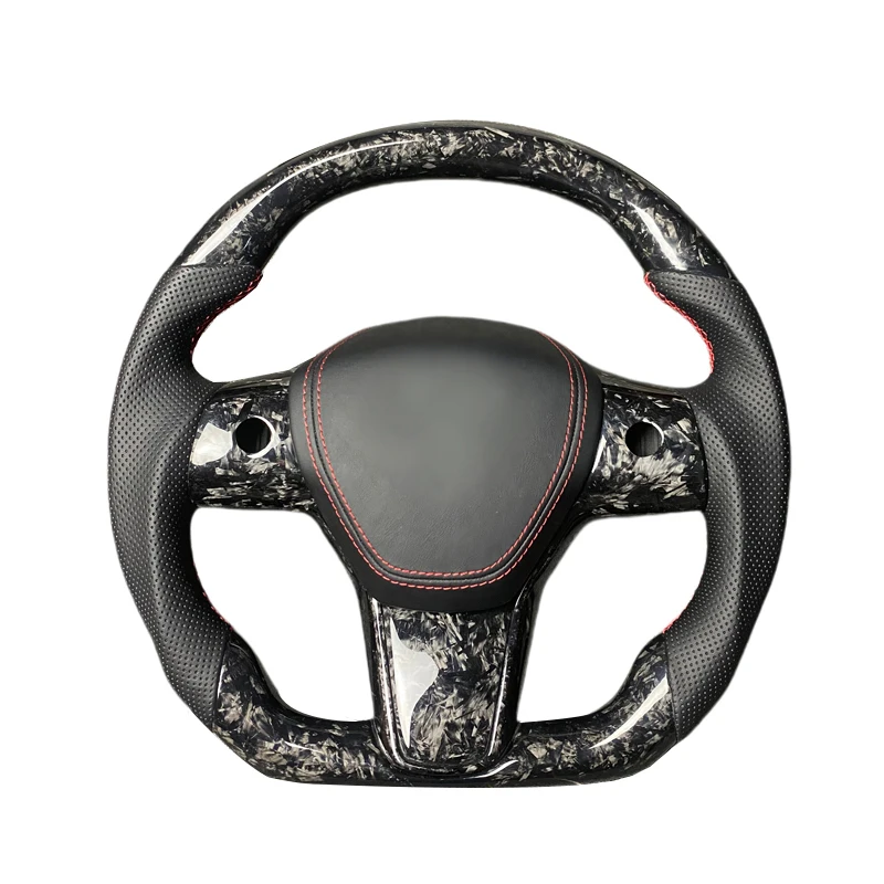 Carbon Bos Steering Wheel for Tesla 3 Tesla Y High Quality Red Black Blue Forged Carbon Fiber Steering Wheel For Tesla New Style
Carbon Bos Steering Wheel for Tesla 3 Tesla Y High Quality Red Black Blue Forged Carbon Fiber Steering Wheel For Tesla New Style