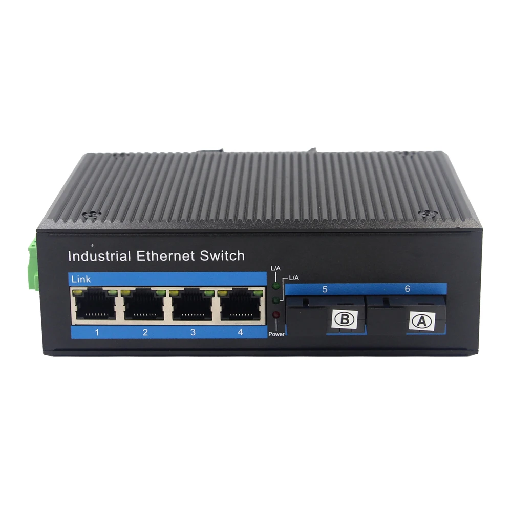 Industrial Fiber Ethernet Switch with POE 10/100Mbps 2*100Base to 4*10/100M UTP Port 48V 20km Distance 1310nm Wavelength
Industrial Fiber Ethernet Switch with POE 10/100Mbps 2*100Base to 4*10/100M UTP Port 48V 20km Distance 1310nm Wavelength