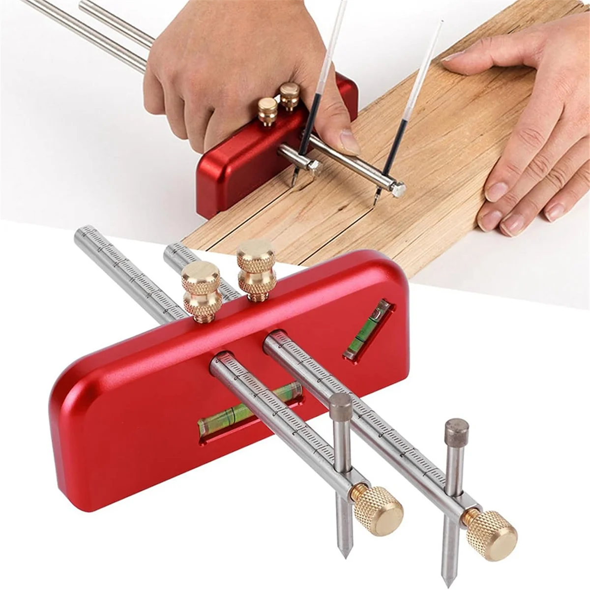 AA98 Aluminium Alloy Mortise Gauge Ruler, High Precision Woodworking Marking Tool for Accurate Mortise and Tenon Joints
AA98 Aluminium Alloy Mortise Gauge Ruler, High Precision Woodworking Marking Tool for Accurate Mortise and Tenon Joints