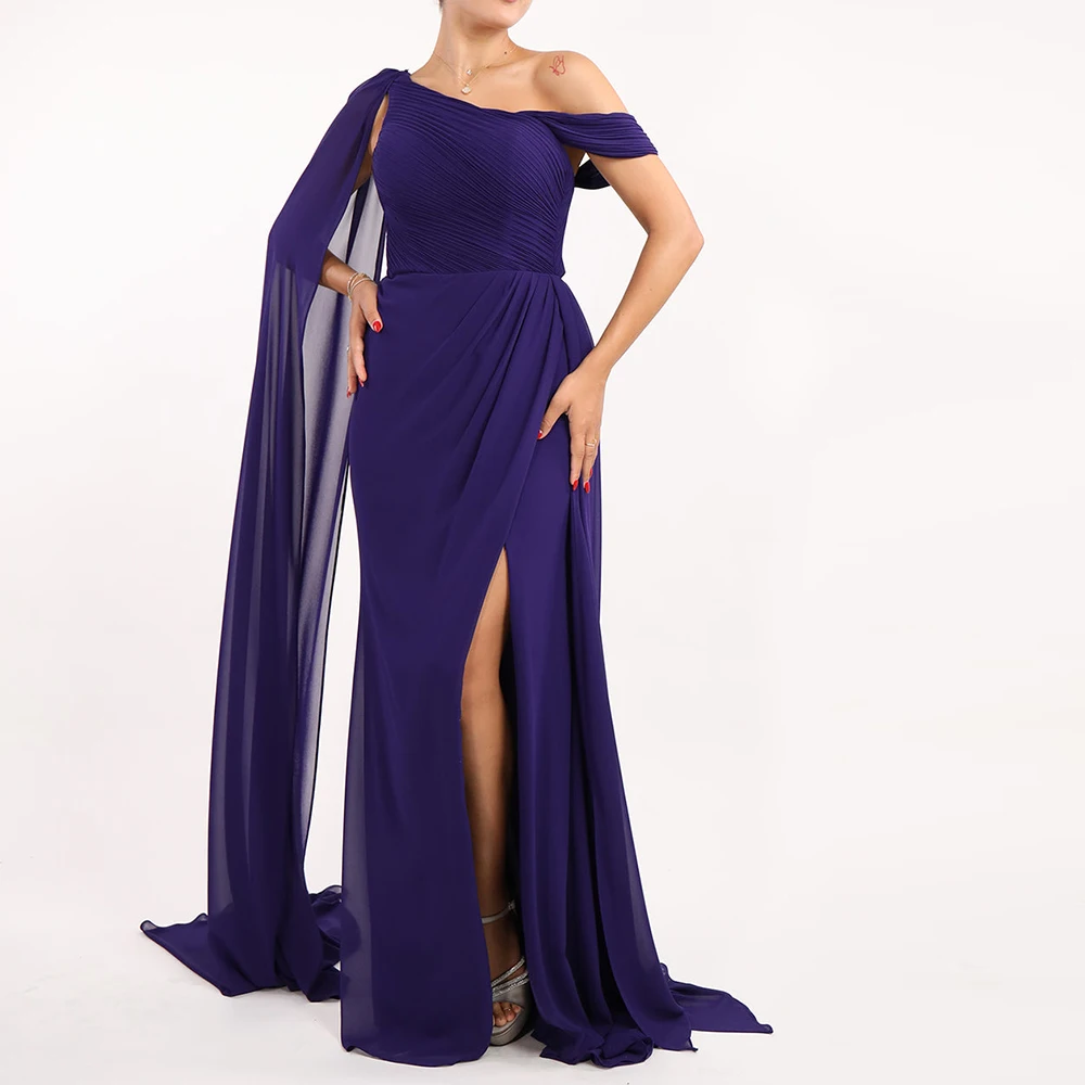 Customized Temperament Off the Shoulder Chiffon Evening Dresses Modern Long Sleeves Straight Floor Length Bespoke Occasion Gowns
Customized Temperament Off the Shoulder Chiffon Evening Dresses Modern Long Sleeves Straight Floor Length Bespoke Occasion Gowns
