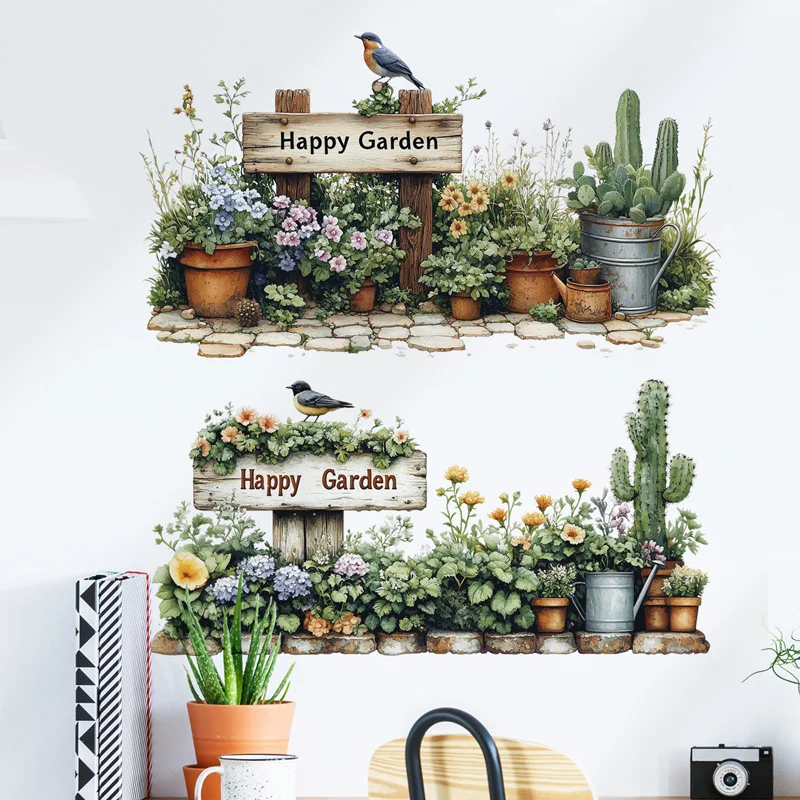 Garden Wall Sticker For Children Plant Potted Plants PVC Room Decor Stickers Home Decoration Accessories Self-Adhesive Wallpaper 
Garden Wall Sticker For Children Plant Potted Plants PVC Room Decor Stickers Home Decoration Accessories Self-Adhesive Wallpaper