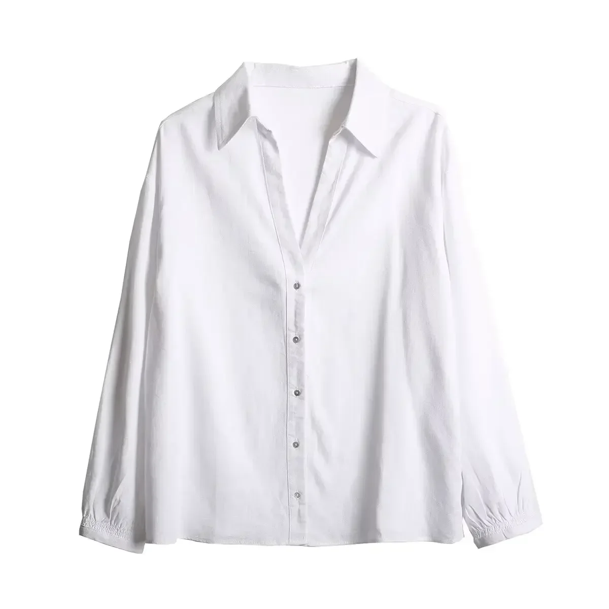 Women's 2024 New Fashion Loose Lapel Linen Blended Casual White Shirt Retro Long Sleeve Button up Women's Shirt Chic Top
Women's 2024 New Fashion Loose Lapel Linen Blended Casual White Shirt Retro Long Sleeve Button up Women's Shirt Chic Top