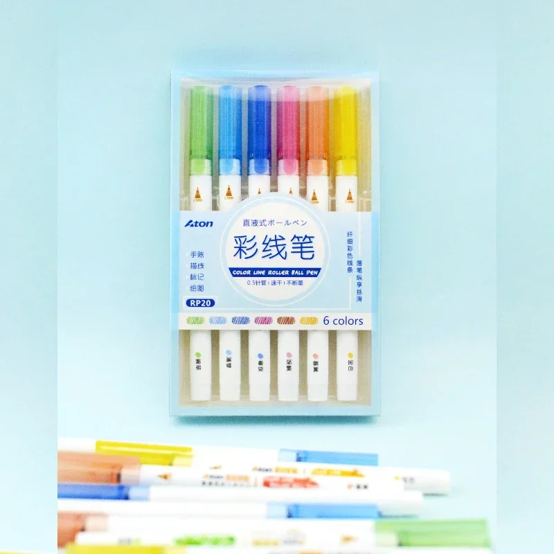 6-color 0.5Needle Tube Straight Liquid Color LinePen Fast Drying Continuous Ink Thin Rod Kawaii Stationery Pink School Supplies
6-color 0.5Needle Tube Straight Liquid Color LinePen Fast Drying Continuous Ink Thin Rod Kawaii Stationery Pink School Supplies
