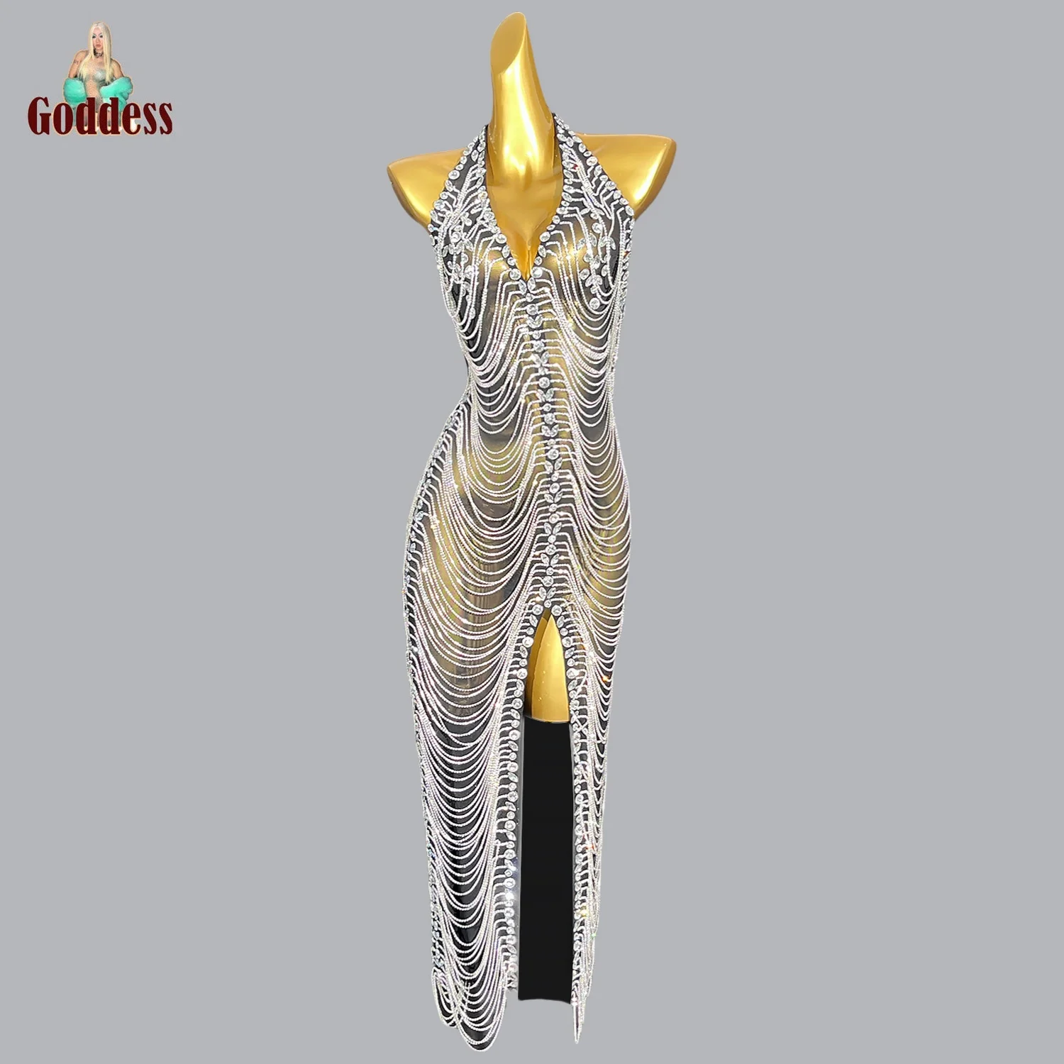 Fashion Show Sparkly Rhinestone Fringes Short Dress Latin Dance Show Transparent Outfit Evening Prom Party Dress Wedding Prom
Fashion Show Sparkly Rhinestone Fringes Short Dress Latin Dance Show Transparent Outfit Evening Prom Party Dress Wedding Prom