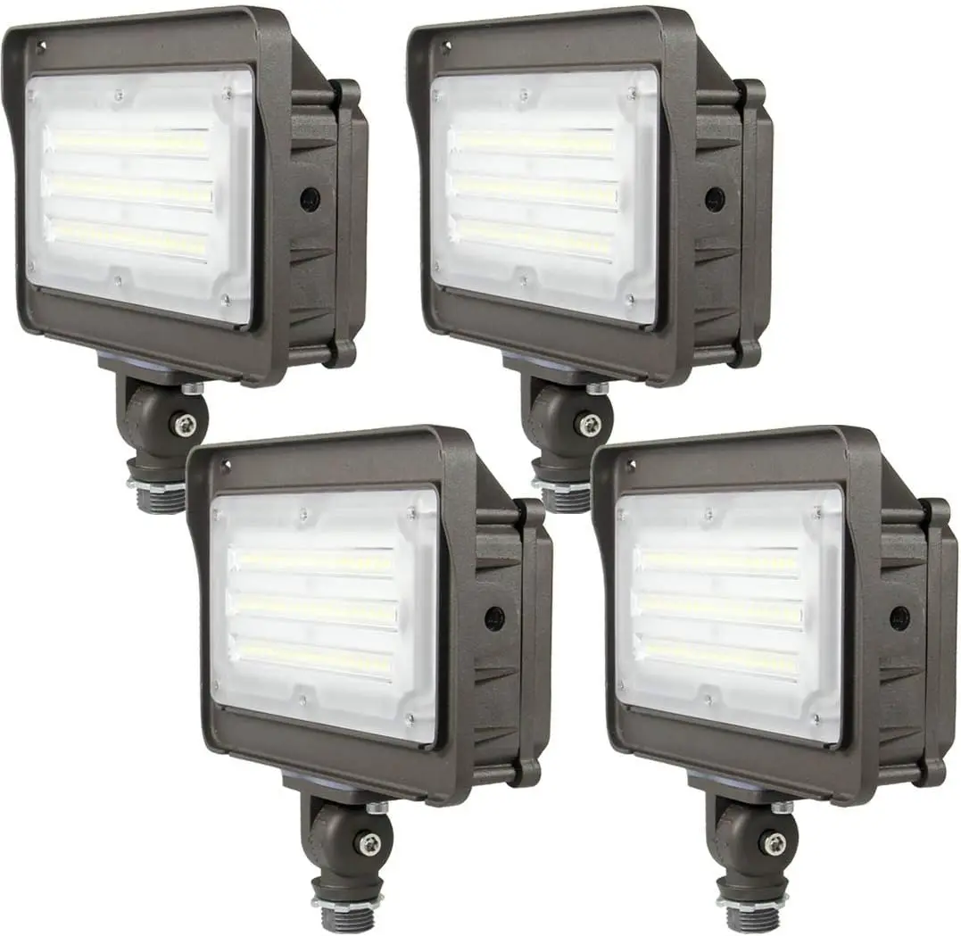 50W LED Flood Light, Dusk-to-Dawn Photocell, 6500lm 5000K, 180° Adjustable, Outdoor Security Lighting, 4-Pack
50W LED Flood Light, Dusk-to-Dawn Photocell, 6500lm 5000K, 180° Adjustable, Outdoor Security Lighting, 4-Pack
