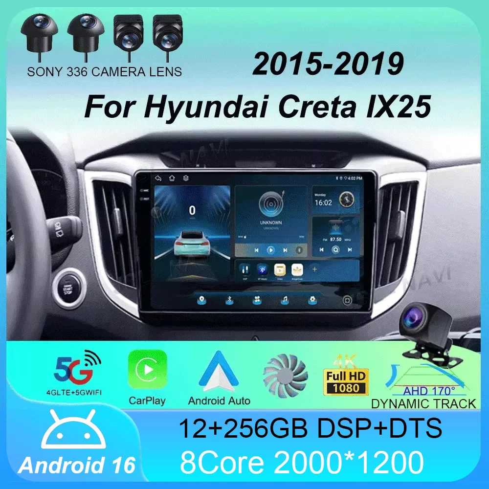 Android 16 Car Radio For Hyundai Creta IX25 2015 - 2019 Multimedia Video Player Navigation stereo GPS
Android 16 Car Radio For Hyundai Creta IX25 2015 - 2019 Multimedia Video Player Navigation stereo GPS