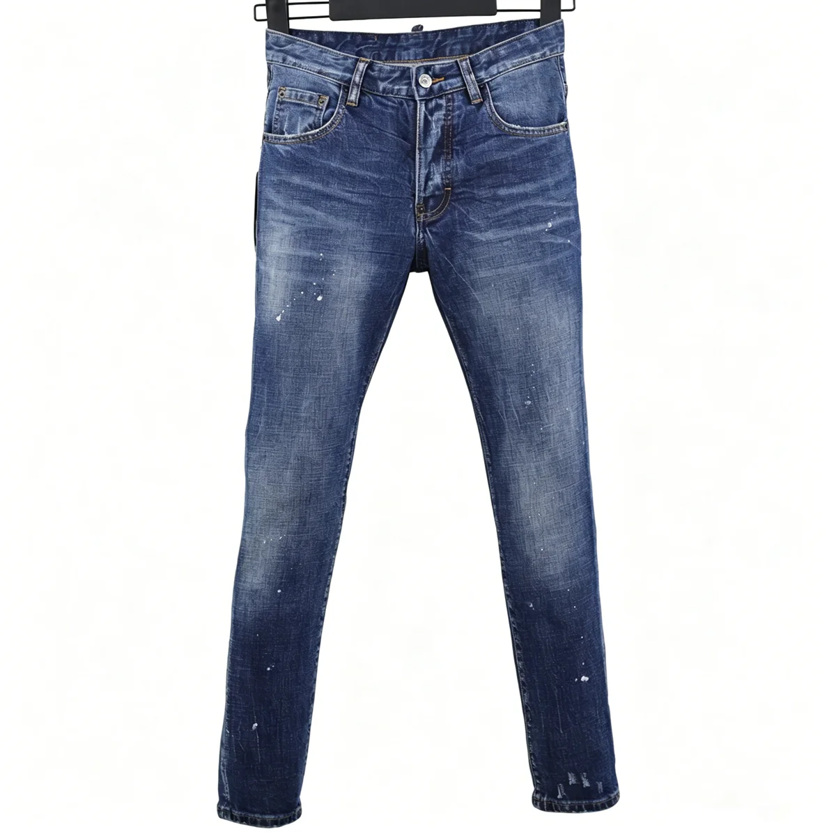 6053 Four Seasons New Men's Wear Washed Patch Paint Slim-fit Micro-elastic Feet Blue Jeans for Men
6053 Four Seasons New Men's Wear Washed Patch Paint Slim-fit Micro-elastic Feet Blue Jeans for Men
