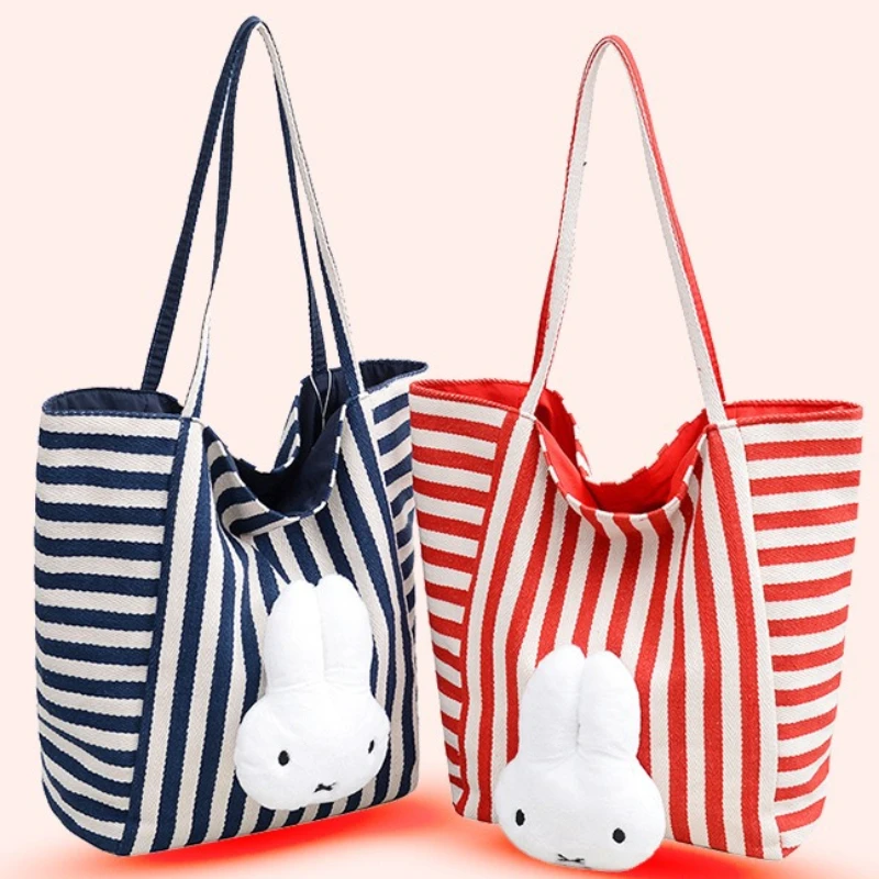 New Cute Miffy Series Striped Canvas Shoulder Bag Cartoon Character Creativity Leisure Large Capacity Square Tote Bag
New Cute Miffy Series Striped Canvas Shoulder Bag Cartoon Character Creativity Leisure Large Capacity Square Tote Bag