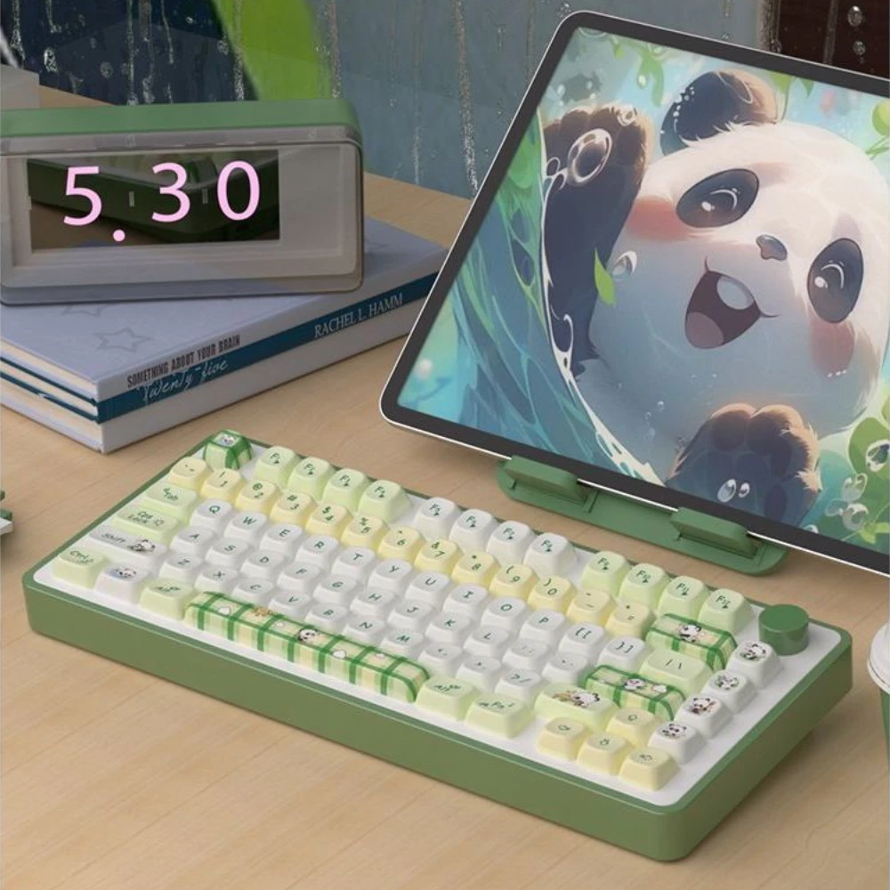 Panda Keycap Set Cute Green PBT MOT Profile 130+ Keys Gaming Cartoon Custom Personalized Keycaps for Mechanical Keyboard Gifts
Panda Keycap Set Cute Green PBT MOT Profile 130+ Keys Gaming Cartoon Custom Personalized Keycaps for Mechanical Keyboard Gifts