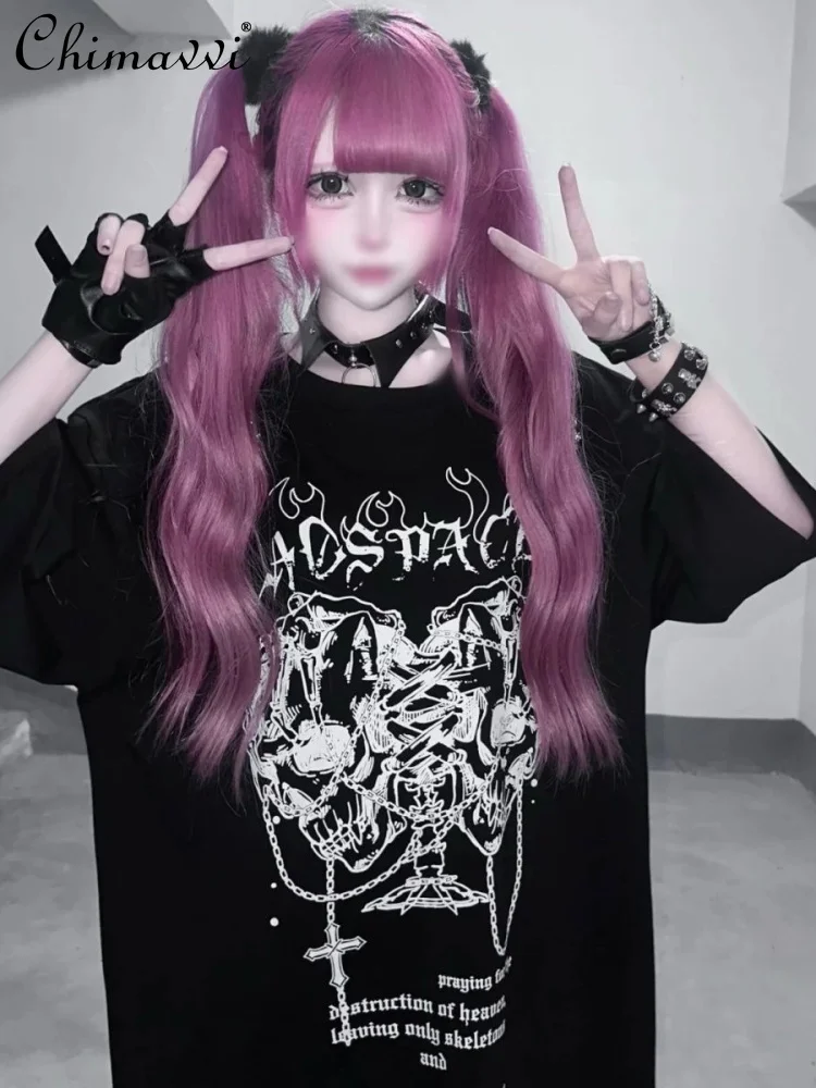 Subculture Rock Punk Dark Y2k T-shirt Summer New Japanese Mine Series Retro Dark Girl Women's Short Sleeve Tshirts Tops
Subculture Rock Punk Dark Y2k T-shirt Summer New Japanese Mine Series Retro Dark Girl Women's Short Sleeve Tshirts Tops