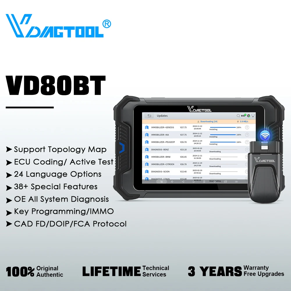 VDIAGTOOL VD80 BT VD80BT 8-дюймовые автомобильные диагностические инструменты 38+ услуг топология предварительной/сканирования после сканирования Обновление сканера OBD2 VD70 LITE
VDIAGTOOL VD80 BT VD80BT 8-дюймовые автомобильные диагностические инструменты 38+ услуг топология предварительной/сканирования после сканирования Обновление сканера OBD2 VD70 LITE