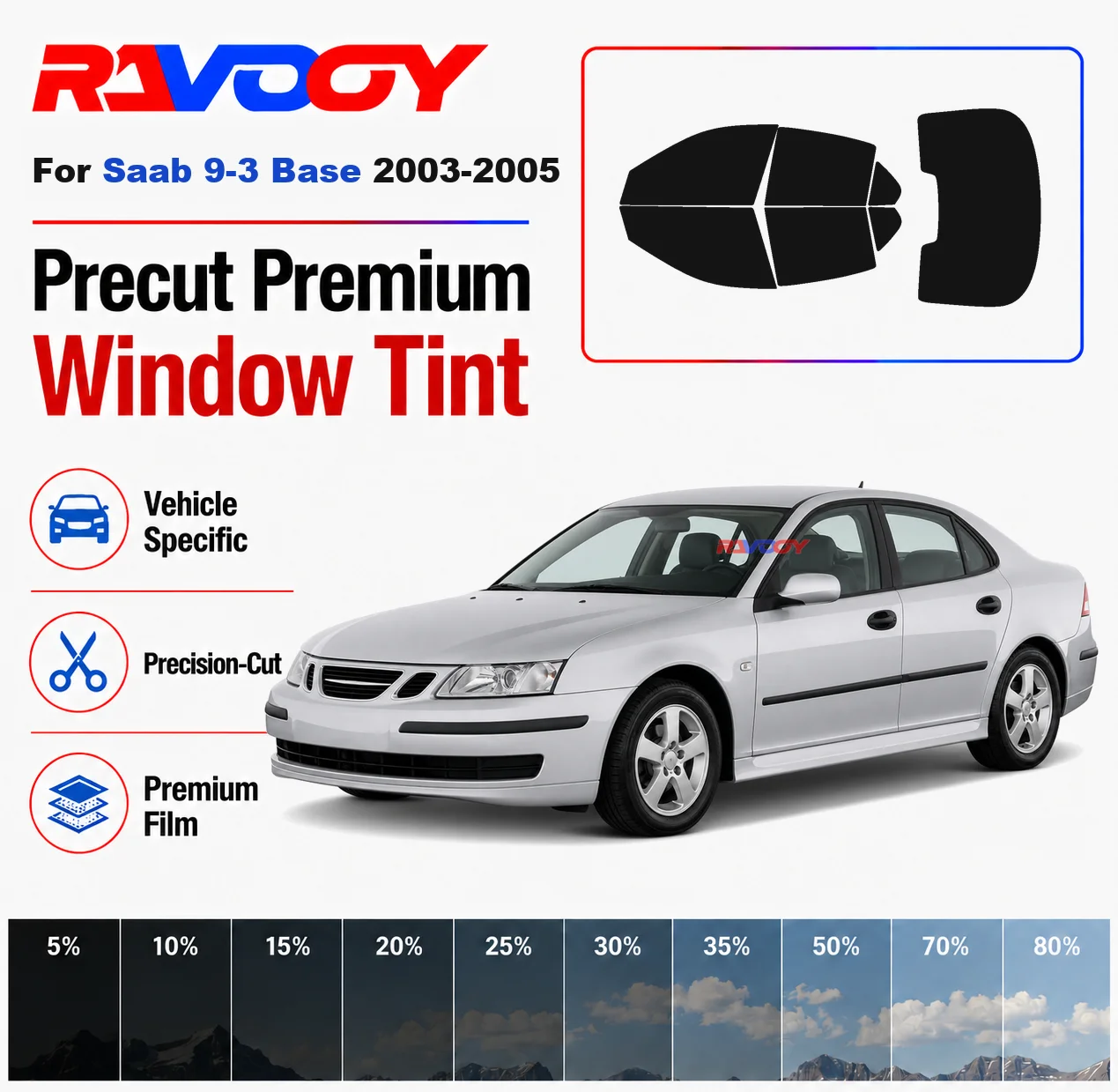 Premium Precut Window Tint Kit Front Rear Windows Rear Windshield For Saab 9-3 Base 2003-2005 Complete Set Nano Ceramic Film
Premium Precut Window Tint Kit Front Rear Windows Rear Windshield For Saab 9-3 Base 2003-2005 Complete Set Nano Ceramic Film