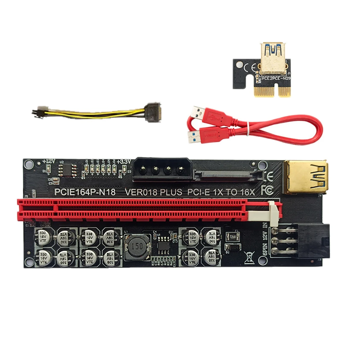 1 Pcs VER018 PLUS Riser Card PCIE 1X to 16X USB3.0 60cm Graphics Card Extension Cable Adapter Card for Bitcoin
1 Pcs VER018 PLUS Riser Card PCIE 1X to 16X USB3.0 60cm Graphics Card Extension Cable Adapter Card for Bitcoin